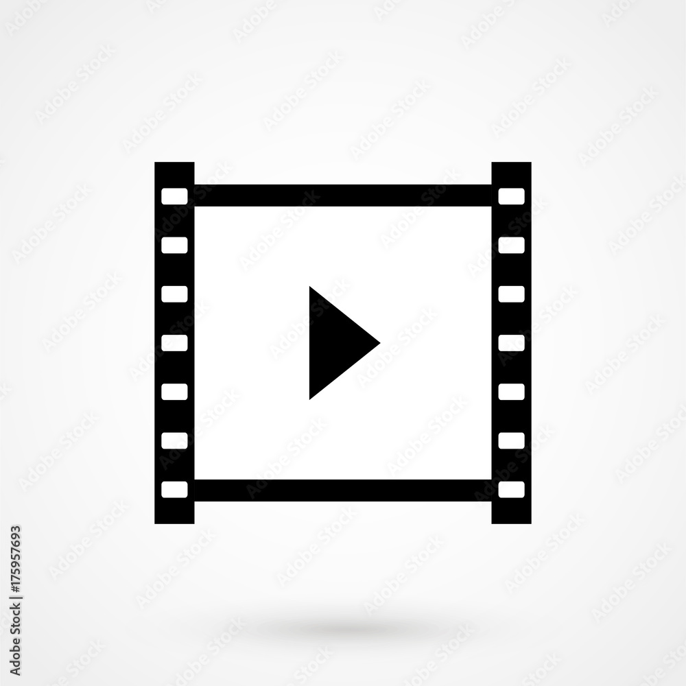 Vector video player icon Vector video player icon
