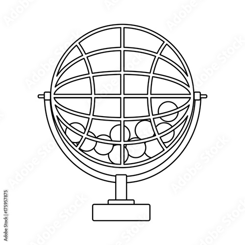 lottery wheel icon over white background vector illustration