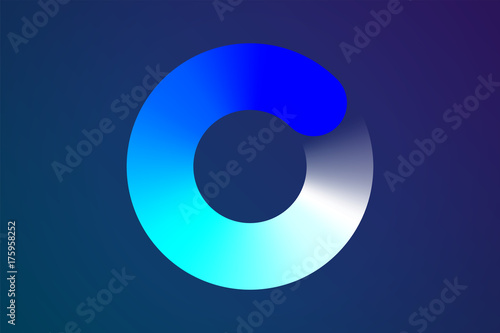 図形　ネオン　グラデーション　円