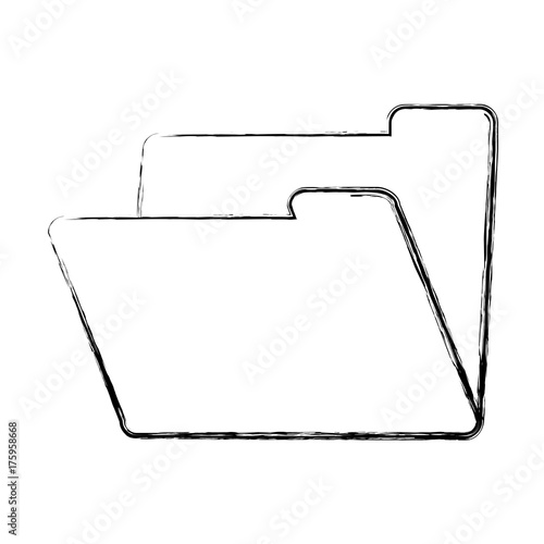 document folder icon over white background vector illustration