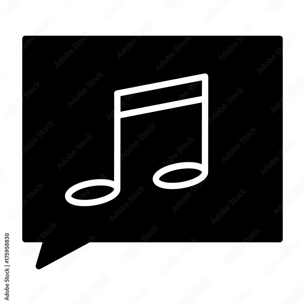 Music note silhouette icon. Vector pictogram Music note silhouette icon. Vector pictogram
