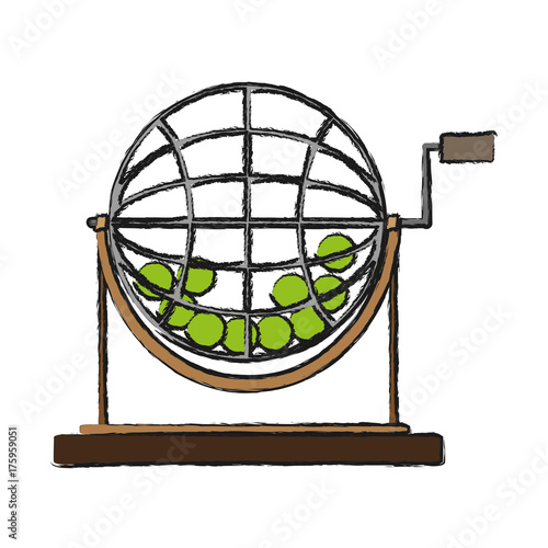 lottery wheel icon over white background vector illustration