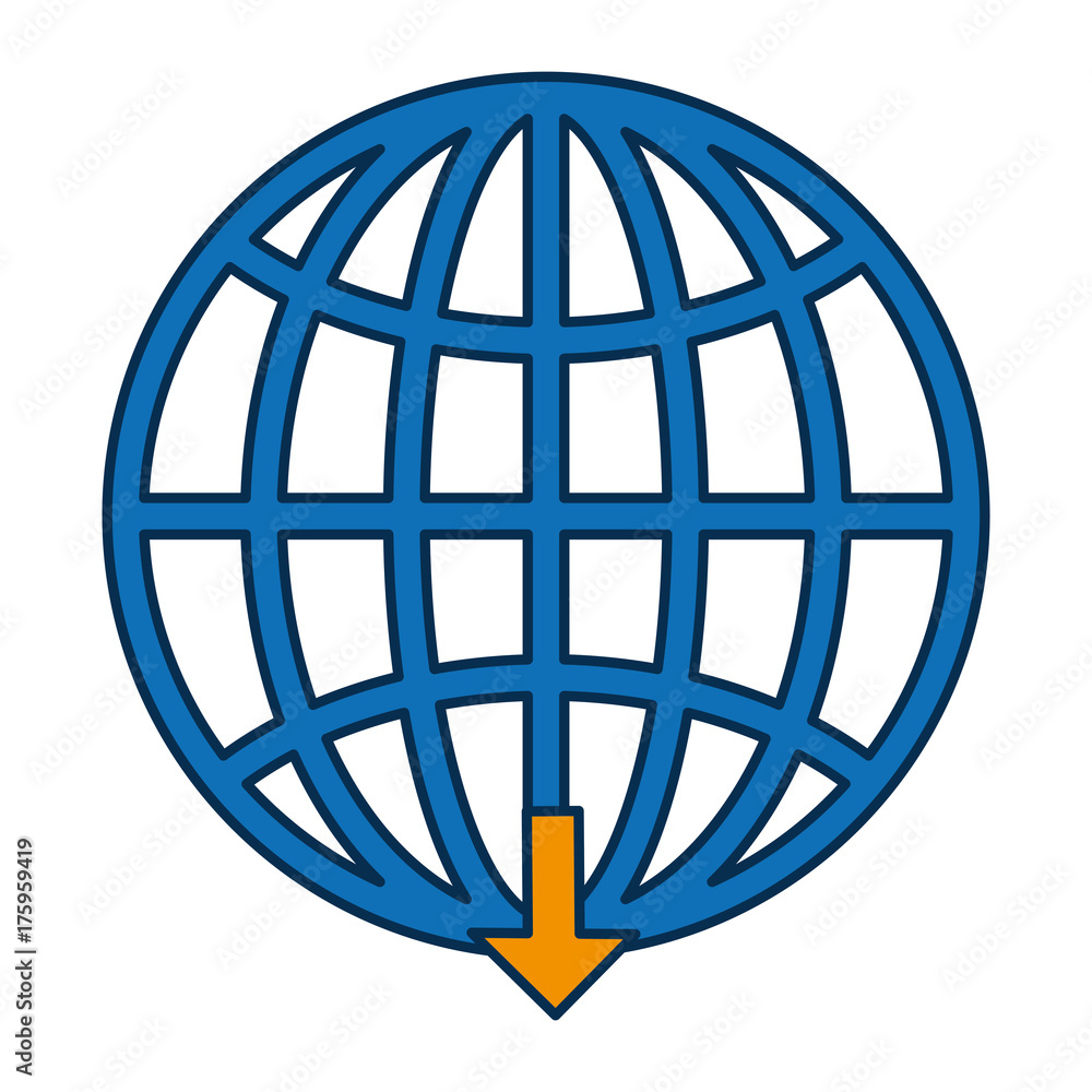 global sphere icon over white background vector illustration global sphere icon over white background vector illustration