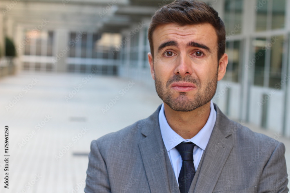 Man getting devastating news in the office Man getting devastating news in the office