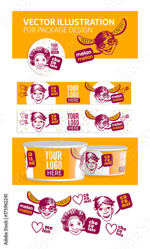 Packaging design vector illustration