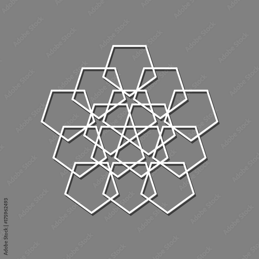 Abstract geometric ornament. Template for laser cutting. Vector illustration. Abstract geometric ornament. Template for laser cutting. Vector illustration.