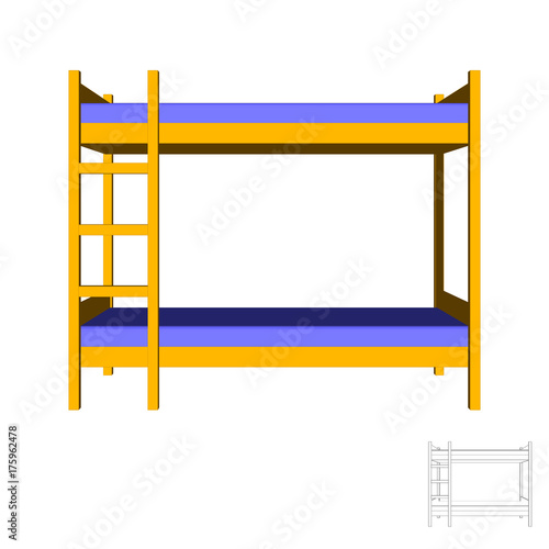 Bunkbed.3d Vector colorful ...