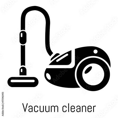 Vacuum cleaner icon, simple black style