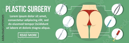 Plastic surgery banner horizontal concept