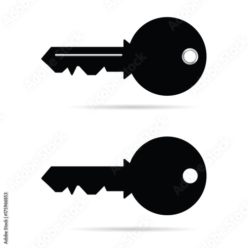 key icon vector silhouette and illustration