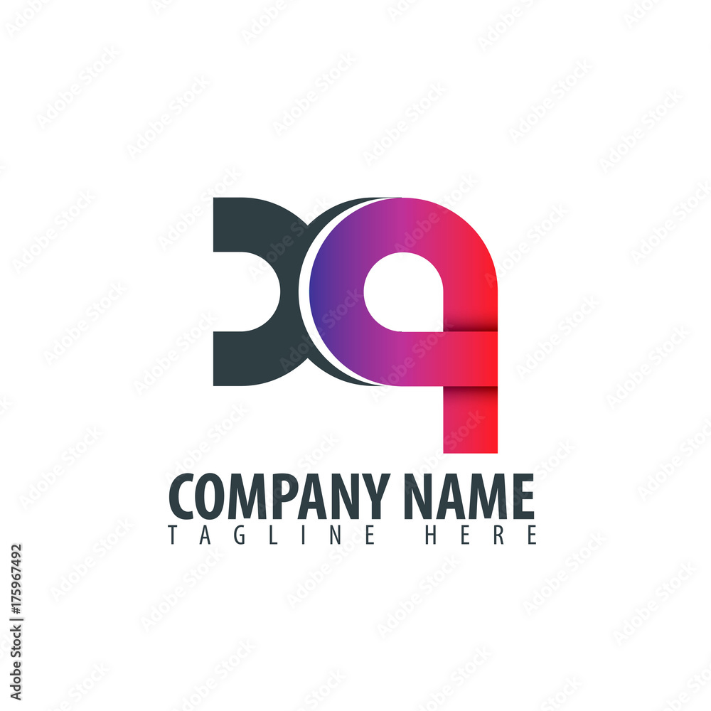 Initial Letter XQ Linked Design Logo Initial Letter XQ Linked Design Logo
