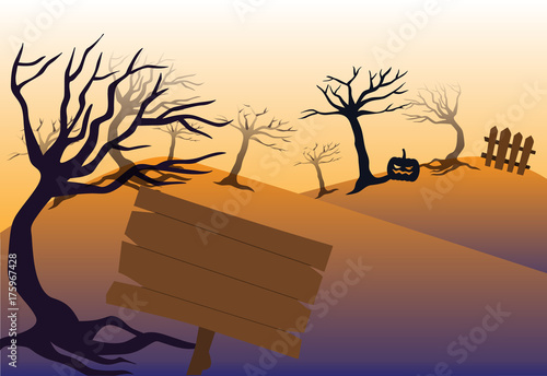 dead tree hill Halloween nightfall