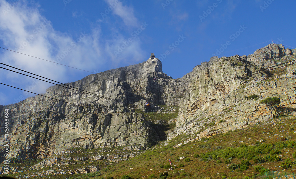 Seilbahn auf den Tafelberg/Seilbahn auf den Gipfel des Tafelberg in Kapstadt in Südafrika