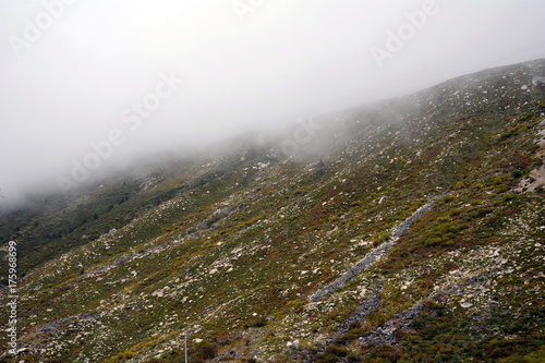 China Sichuan Kangding, G318 National Road along the landscape. photo