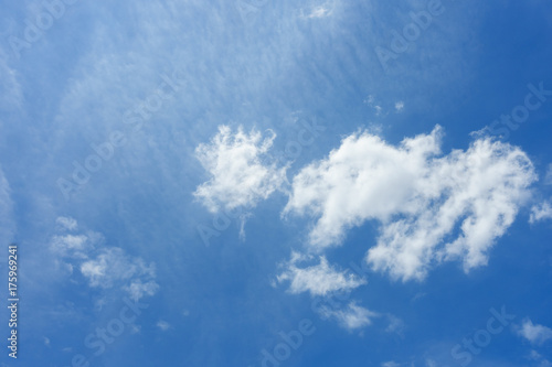 blue sky with clouds in midday