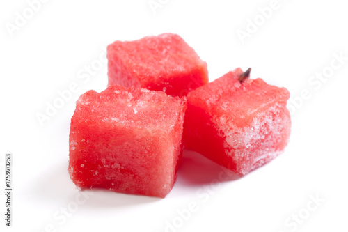 Watermelon fruit cube slice