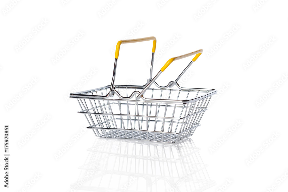 shopping basket on white shopping basket on white