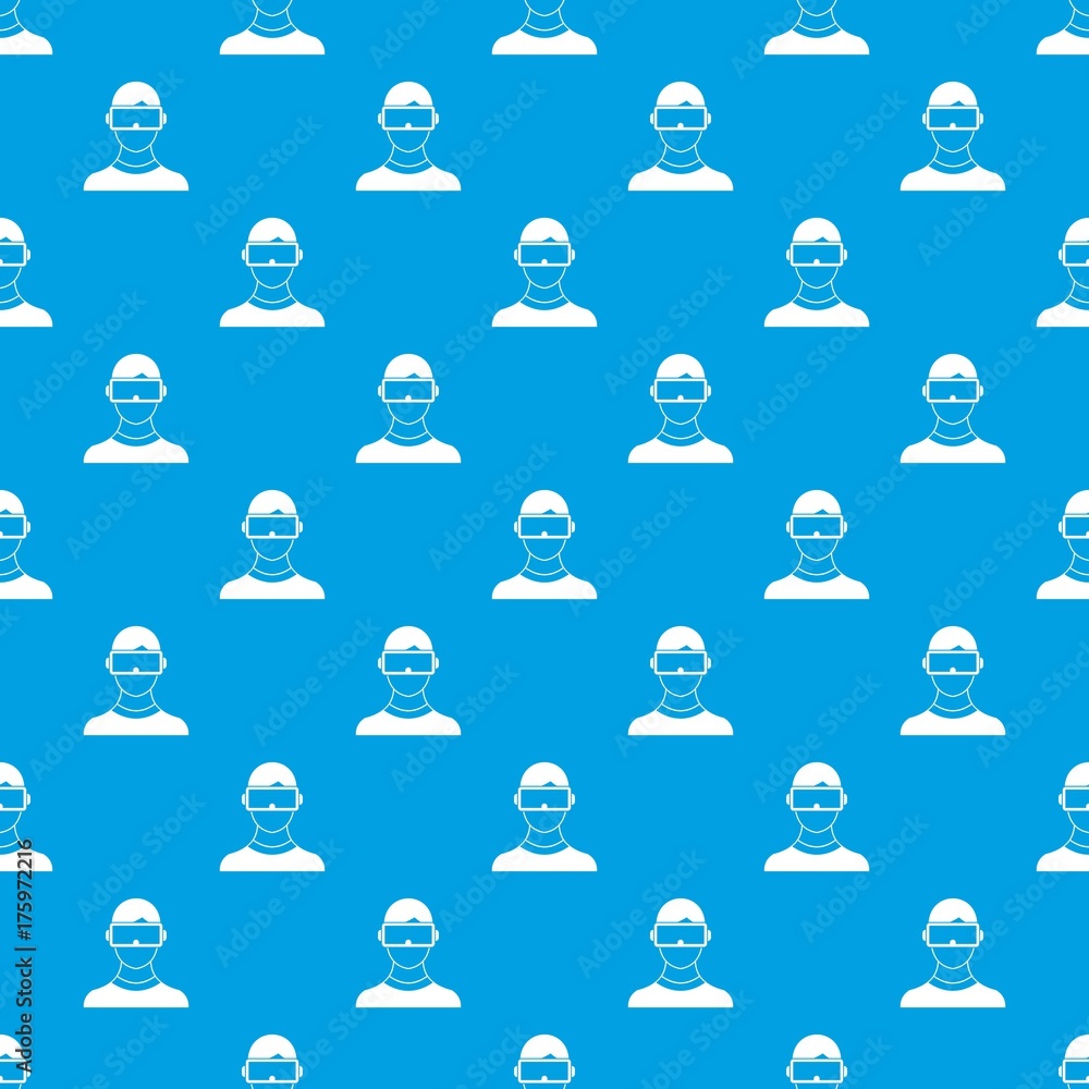 Virtual 3d reality goggles pattern seamless blue Virtual 3d reality goggles pattern seamless blue