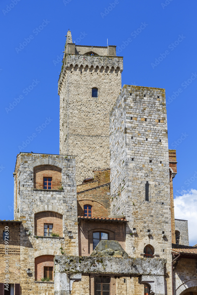 Old Tower in San Gimignano in Italy