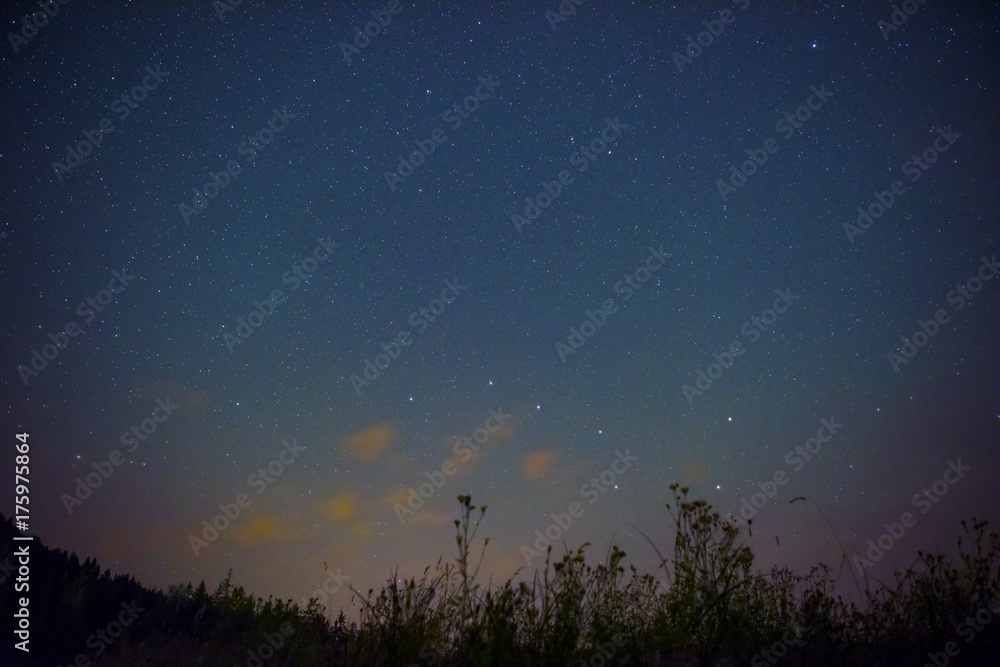 Starry sky with constellation of the Great Bear