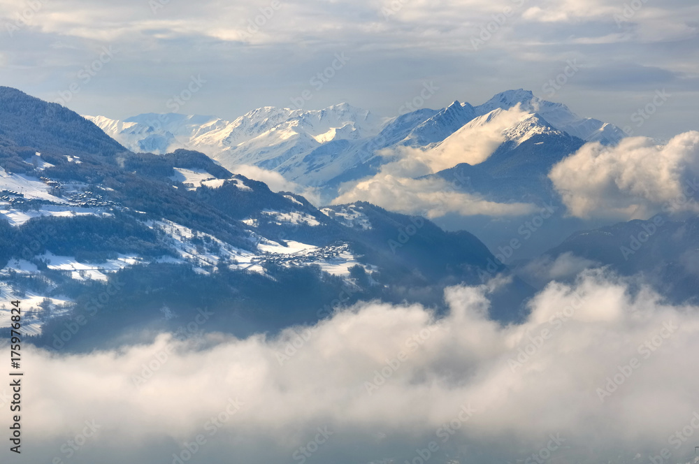 peak of mountain above the clouds peak of mountain above the clouds