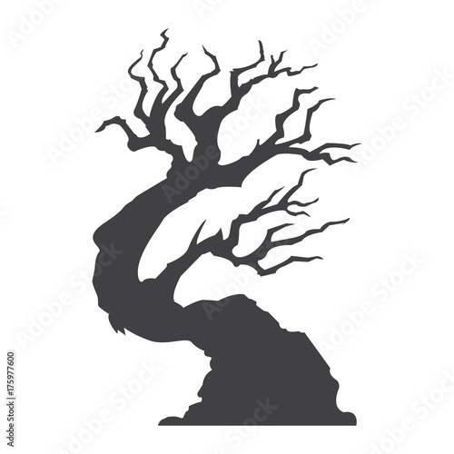 Halloween Tree glyph icon, halloween and scary