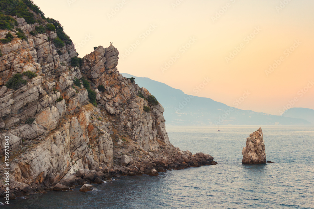 Parus (Sail) rock near Gaspra, Yalta, Crimea.
