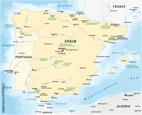 Map of the Iberian Peninsula