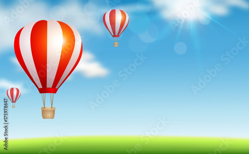 Air balloons in the sky