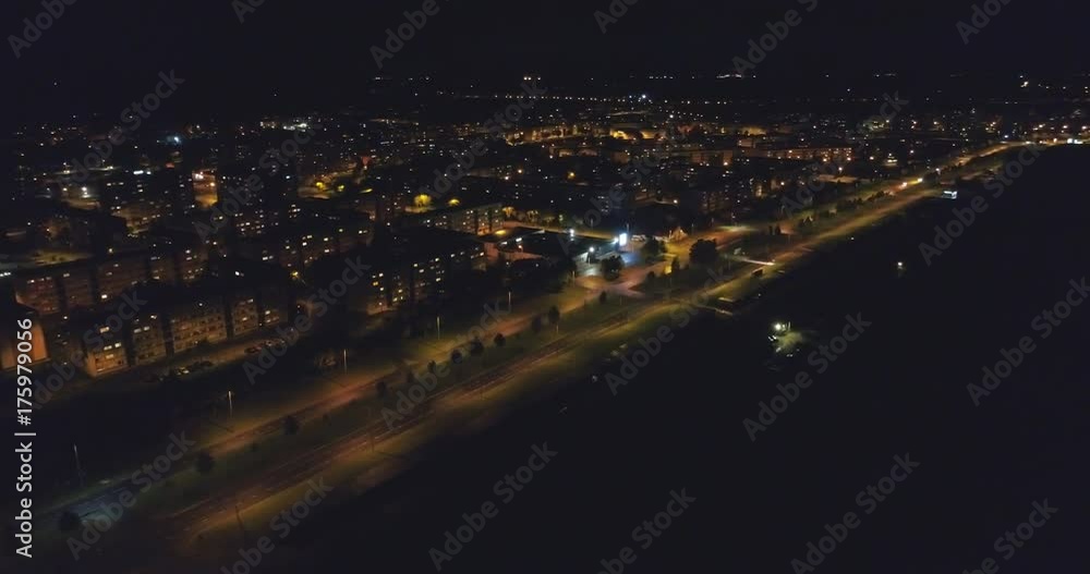An amazing aerial view of Kohtla-Jarve City at night, Estonia. An amazing aerial view of Kohtla-Jarve City at night, Estonia.