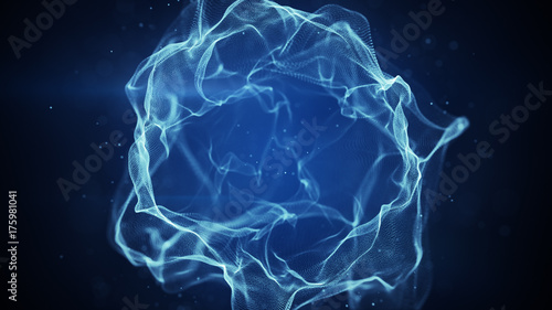 Blue plasma spheric form