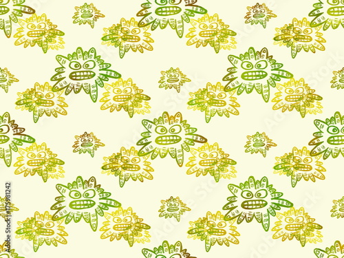 seamless monster pattern