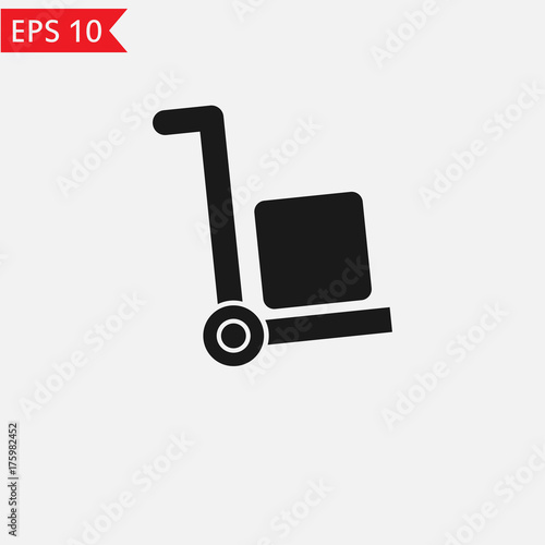 Wheelbarrow icon Vector.