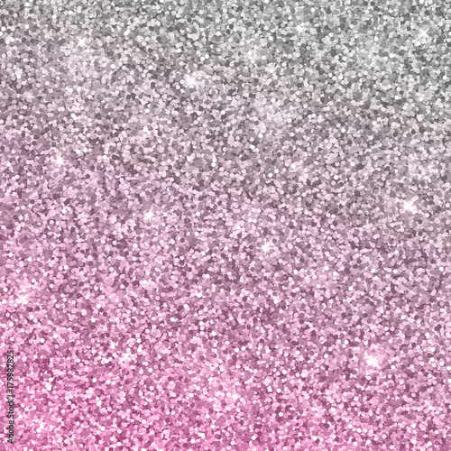 Silver pink glitter background. Vector