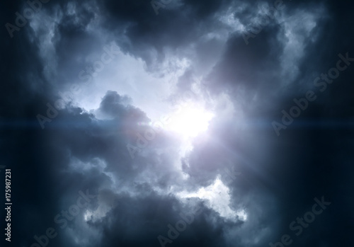 Cloudscape with Ray of Light