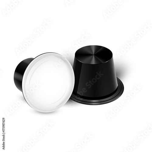 Coffee in Capsules for Espresso Machine. Vector 