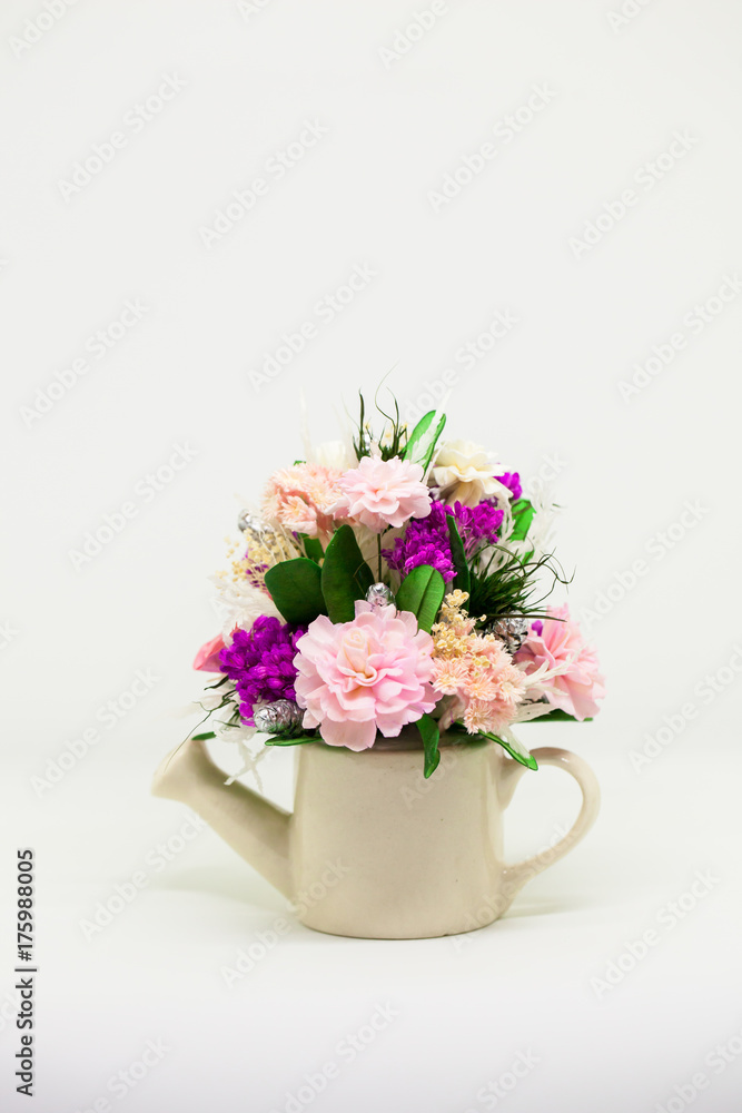 flowers paper in vase.