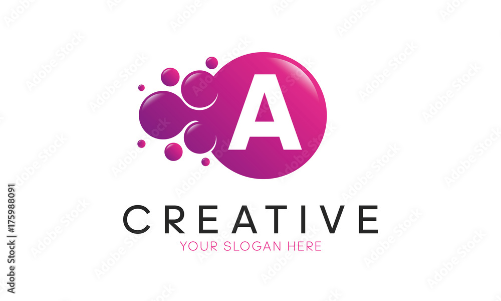 Dots Letter A Logo. A Letter Design Vector with Dots. Dots Letter A Logo. A Letter Design Vector with Dots.