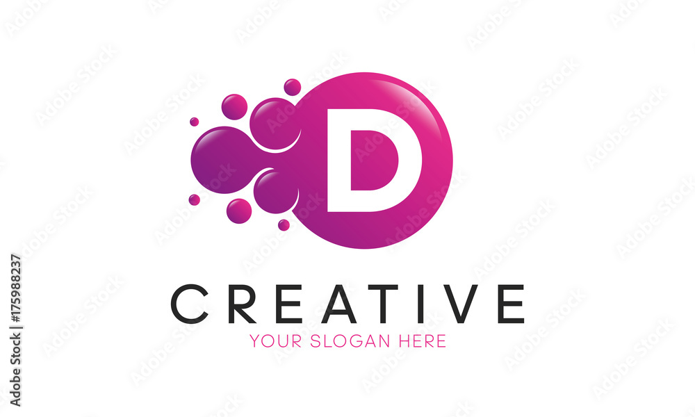 Dots Letter D Logo. D Letter Design Vector with Dots. Dots Letter D Logo. D Letter Design Vector with Dots.