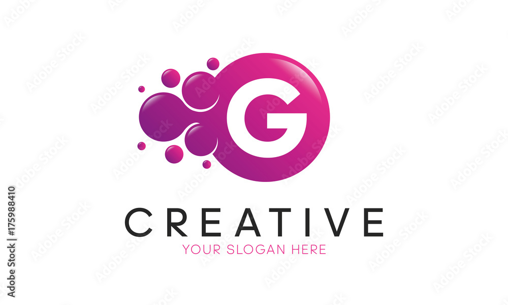 Dots Letter G Logo. G Letter Design Vector with Dots. Stock Vector ...