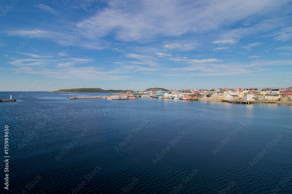 The town of Vardo in Finnmark county, Norway. Vardo is the easternmost town in Norway.
