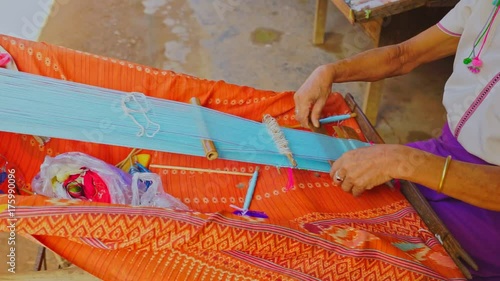 MAE HONG SON, THAILAND-APRIL 17 Long necked Karen women weaving show tourist in Huy Saur Tao village on 16 April, 2016 Mae Hong Son, Thailand