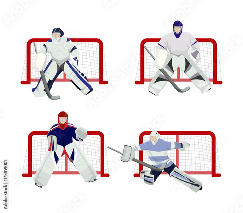 Hockey players set.