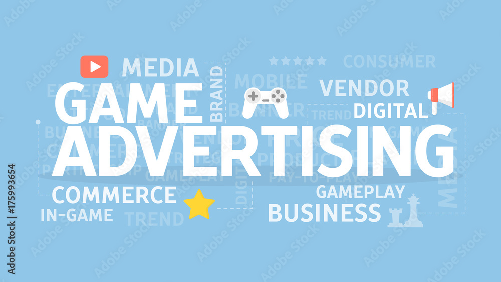 Obraz premium Game advertising concept.