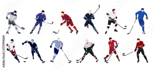 Hockey players set.