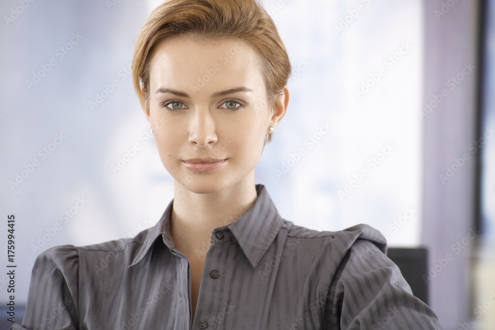 Closeup portrait of beautiful young woman Closeup portrait of beautiful young woman