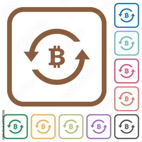 Bitcoin pay back simple icons