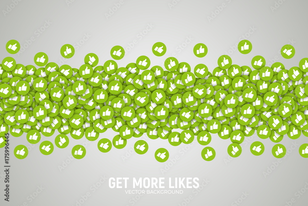 Vector 3D Social Network Like Thumb Up Green Icons Abstract Conceptual Illustration Isolated on White Background. Design Elements for Web, Internet, App, Promotion, Marketing, SMM, CEO, Business Vector 3D Social Network Like Thumb Up Green Icons Abstract Conceptual Illustration Isolated on White Background. Design Elements for Web, Internet, App, Promotion, Marketing, SMM, CEO, Business