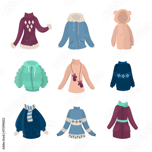 Winter clothes set.