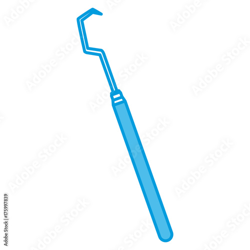 Dental probe tool icon vector illustration graphic design